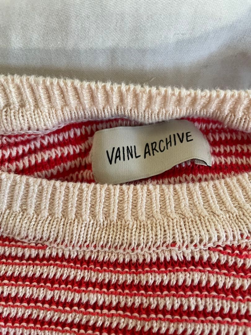 VAINL ARCHIVE リネンメッシュニット