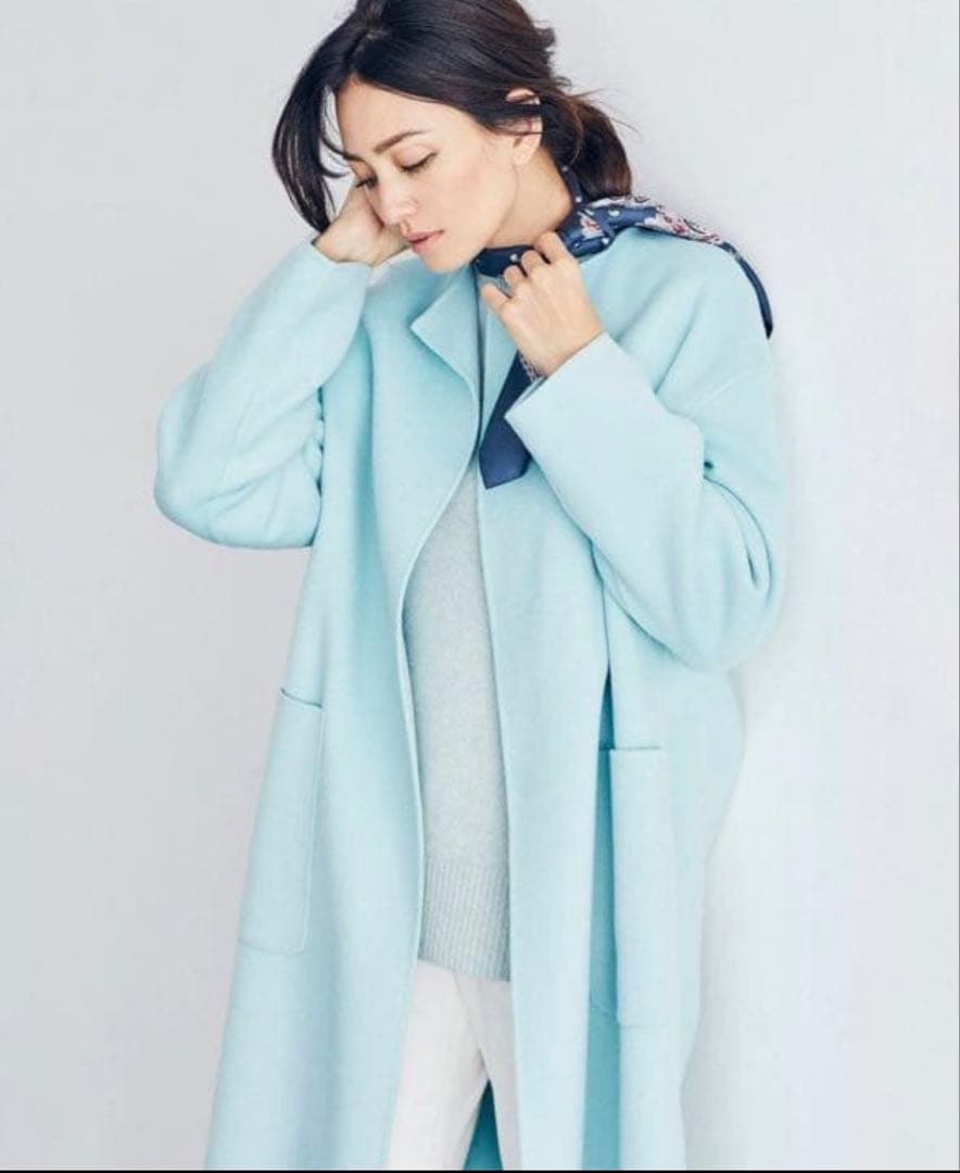 23区　ウールカシミヤリバー コート　 【美品】