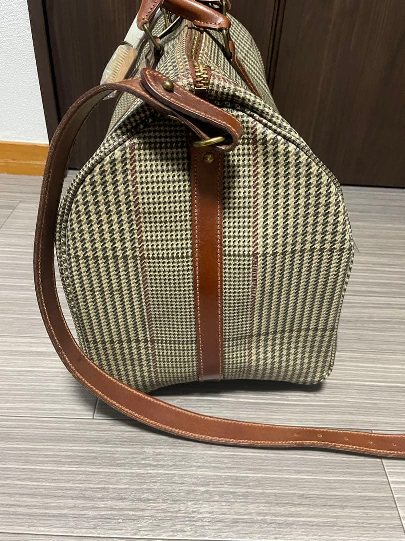美品 特大 ポロラルフローレン ボストンバッグ 2way 千鳥格子 大容量