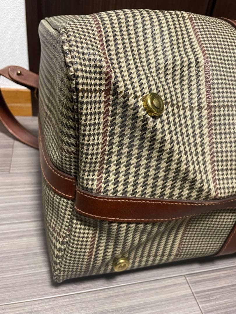 美品 特大 ポロラルフローレン ボストンバッグ 2way 千鳥格子 大容量