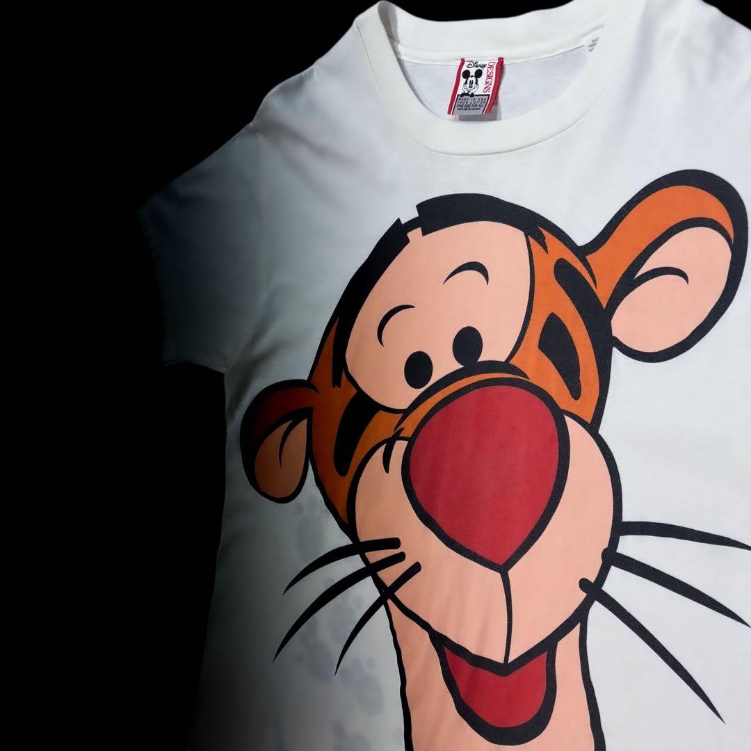 美品 90s Disney ティガー ビッグフェイスT USA製 XL相当 レア