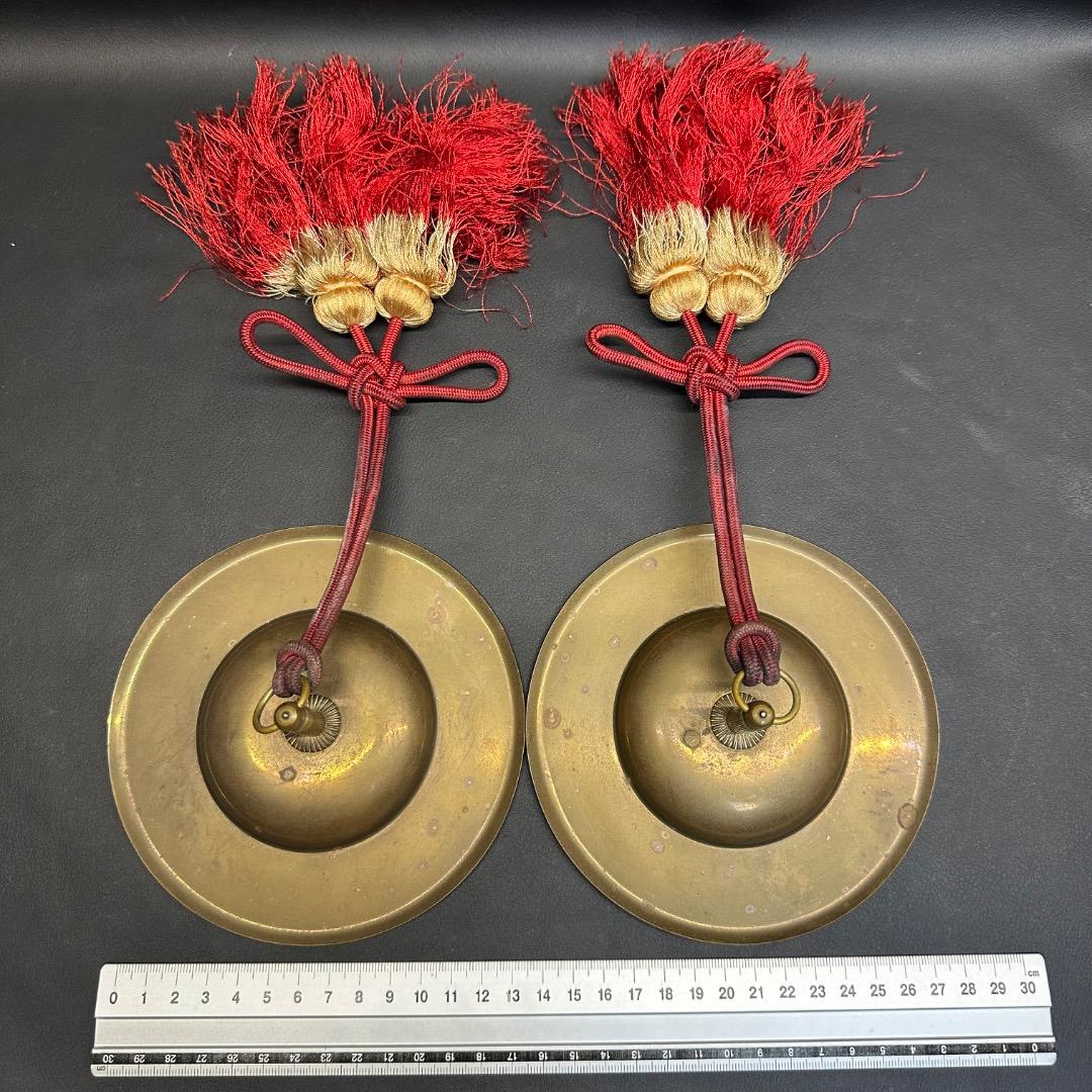 ♡Fb右1019 和楽器 チャッパ 房付き 時代物 直径約12cm