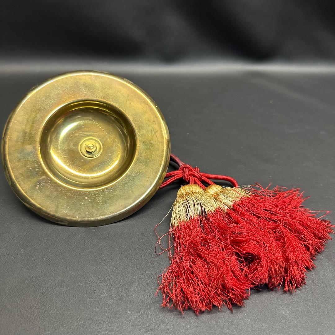 ♡Fb右1019 和楽器 チャッパ 房付き 時代物 直径約12cm