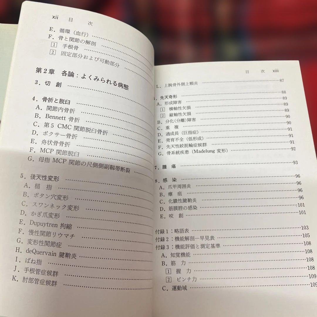 手の診察マニュアル　アメリカ手の外科学会