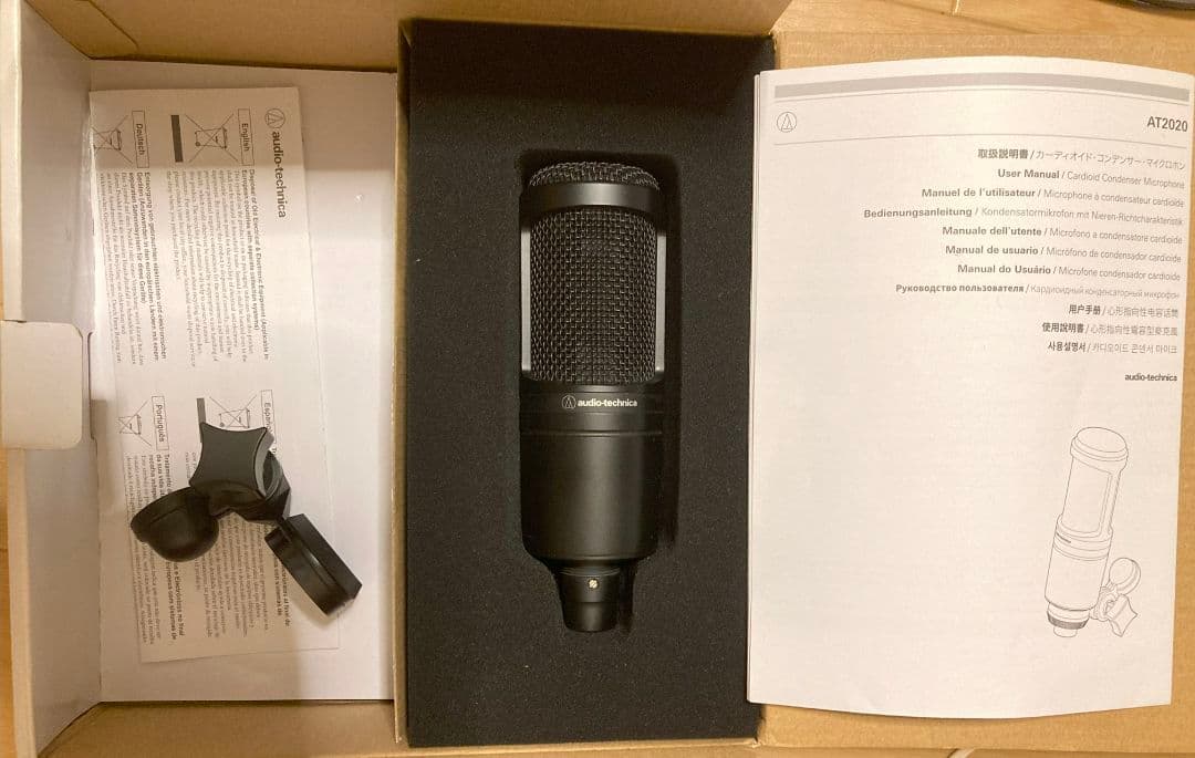 【美品・動作良好】大人気の定番コンデンサーマイク 配信・録音に最適 AT2020