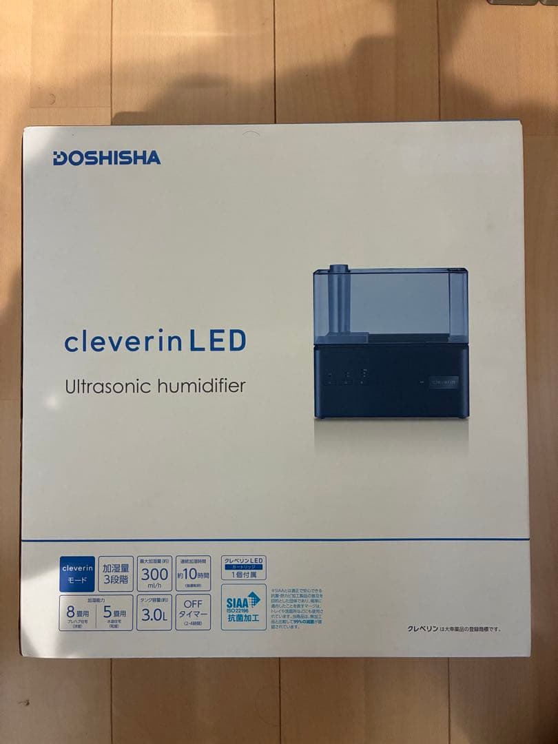 Cleverin LED加湿器 超音波式　どうししゃ　ドウシシャ　クレベリン