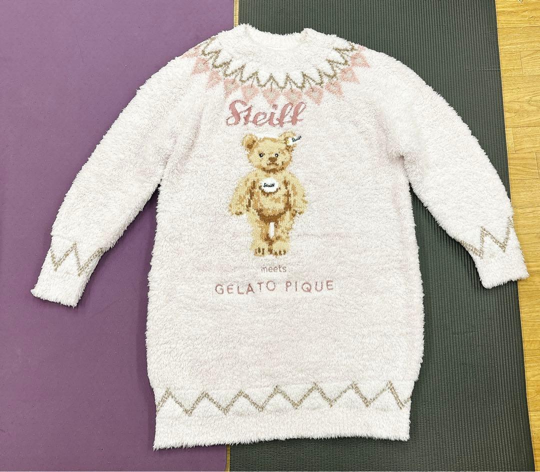 【ジェラートピケ】Steiff シュタイフ ワンピース ピンク レディース