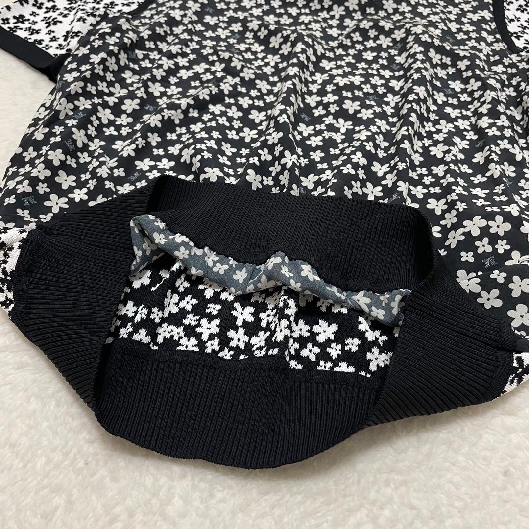 極美品★マックスマーラ　シルク×サマーニット　半袖トップス　白タグ　花柄