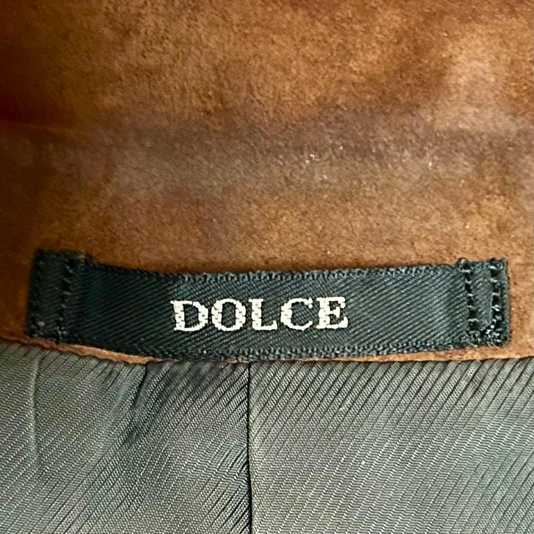DOLCE ドルチェ レザー テーラードジャケット ニット 茶系 パッチワーク