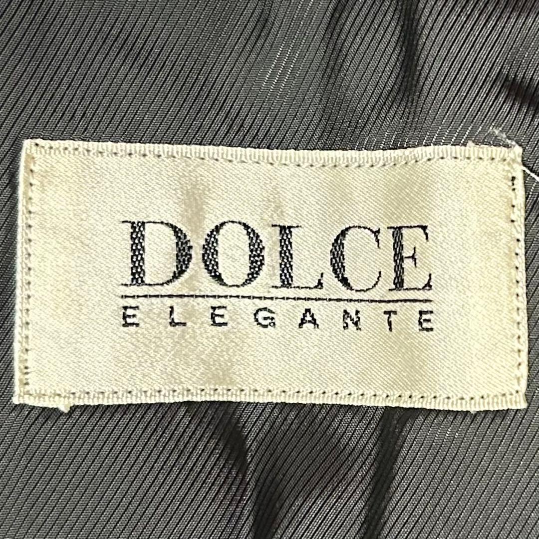 DOLCE ドルチェ レザー テーラードジャケット ニット 茶系 パッチワーク