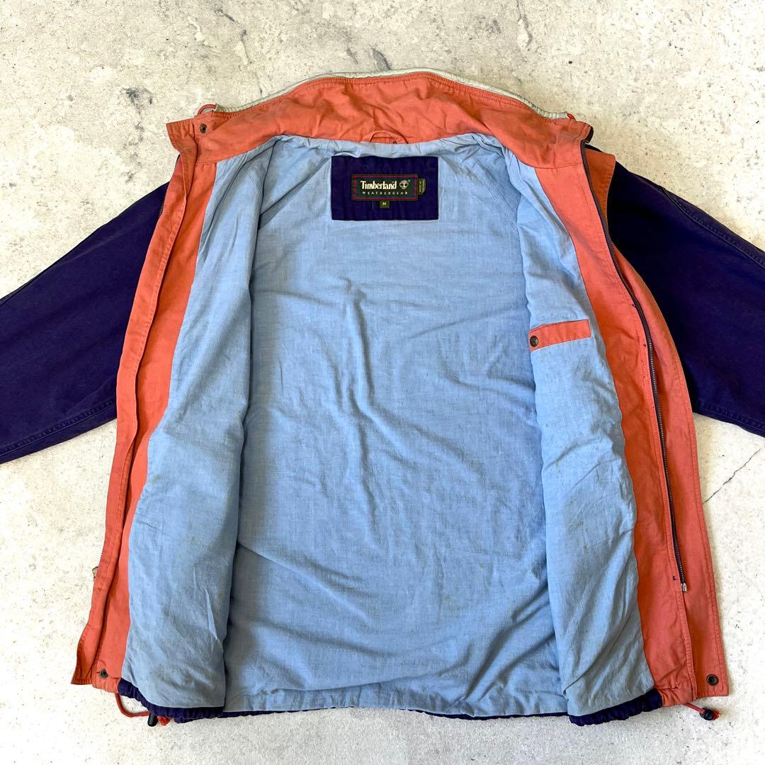 レア 90s ティンバーランド M コットンミドル丈 モッズコート ジャケット紫