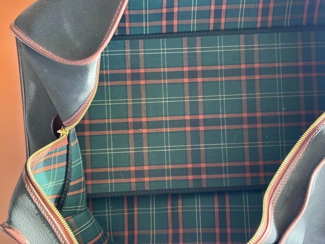 Dunhill　ダンヒルボストンバッグ 茶色 キャンバス