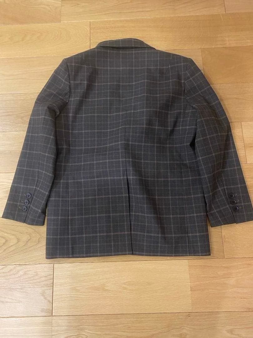【最終セール】anuke チェック柄 オーバーサイズダブルジャケット