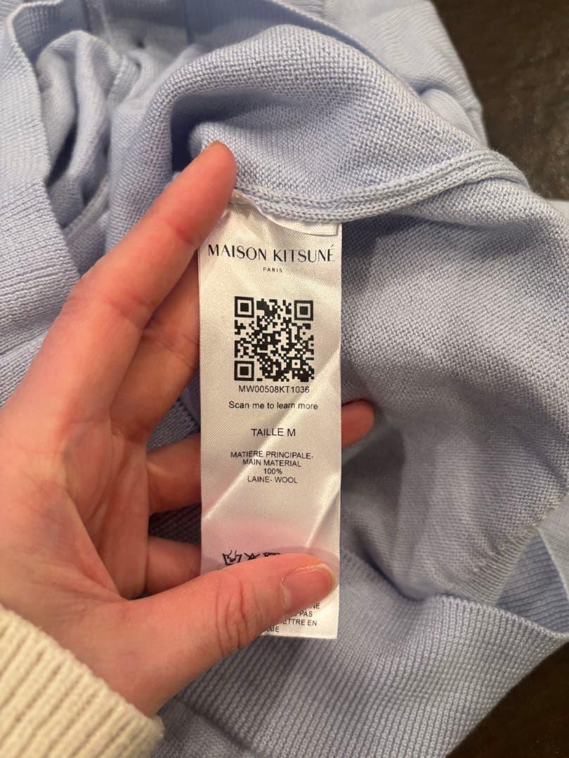 MAISON KITSUNÉ ライトブルー カーディガン M