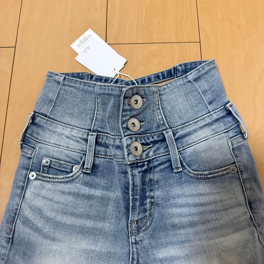 【TINY】H/W ウエストクロススキニーデニムパンツ