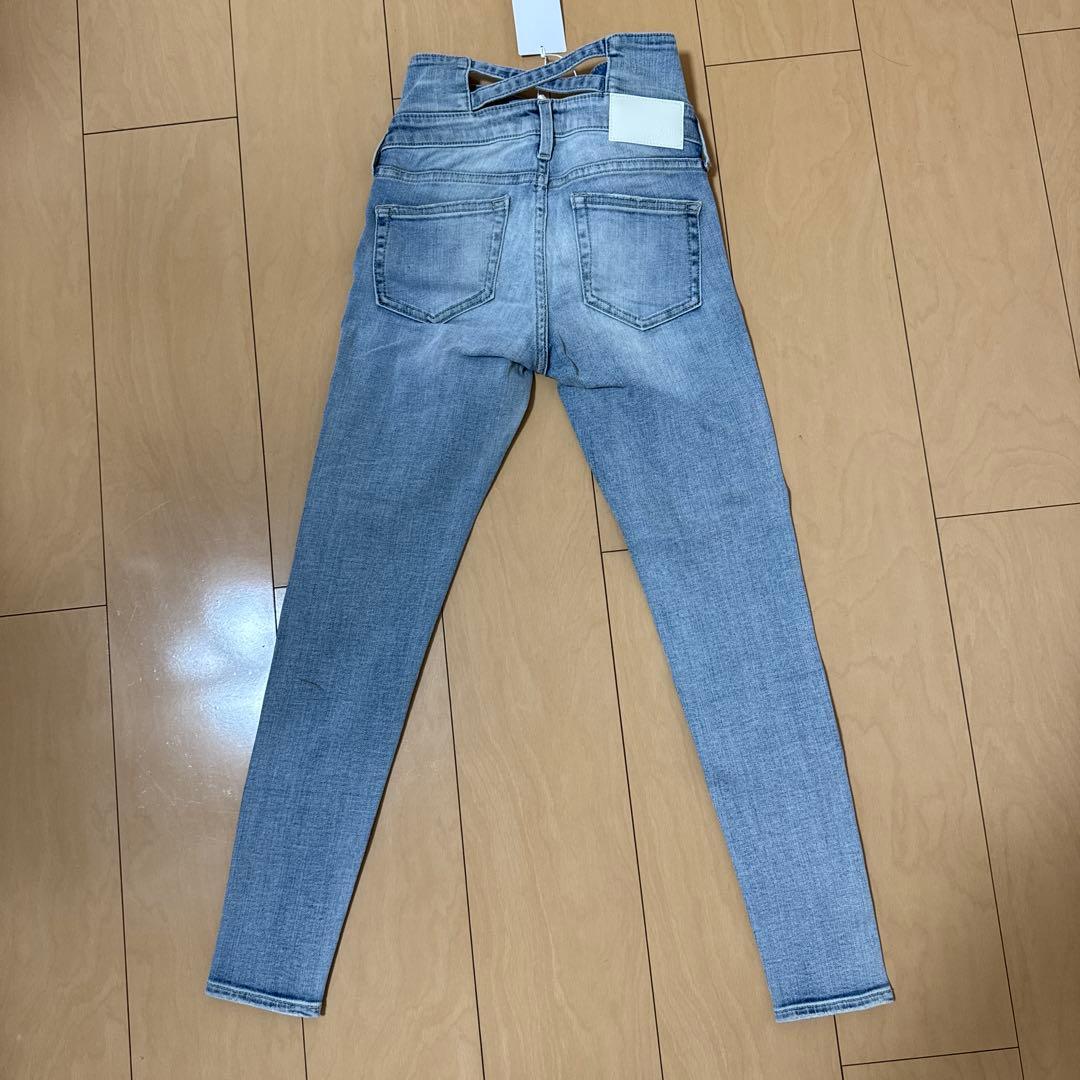 【TINY】H/W ウエストクロススキニーデニムパンツ