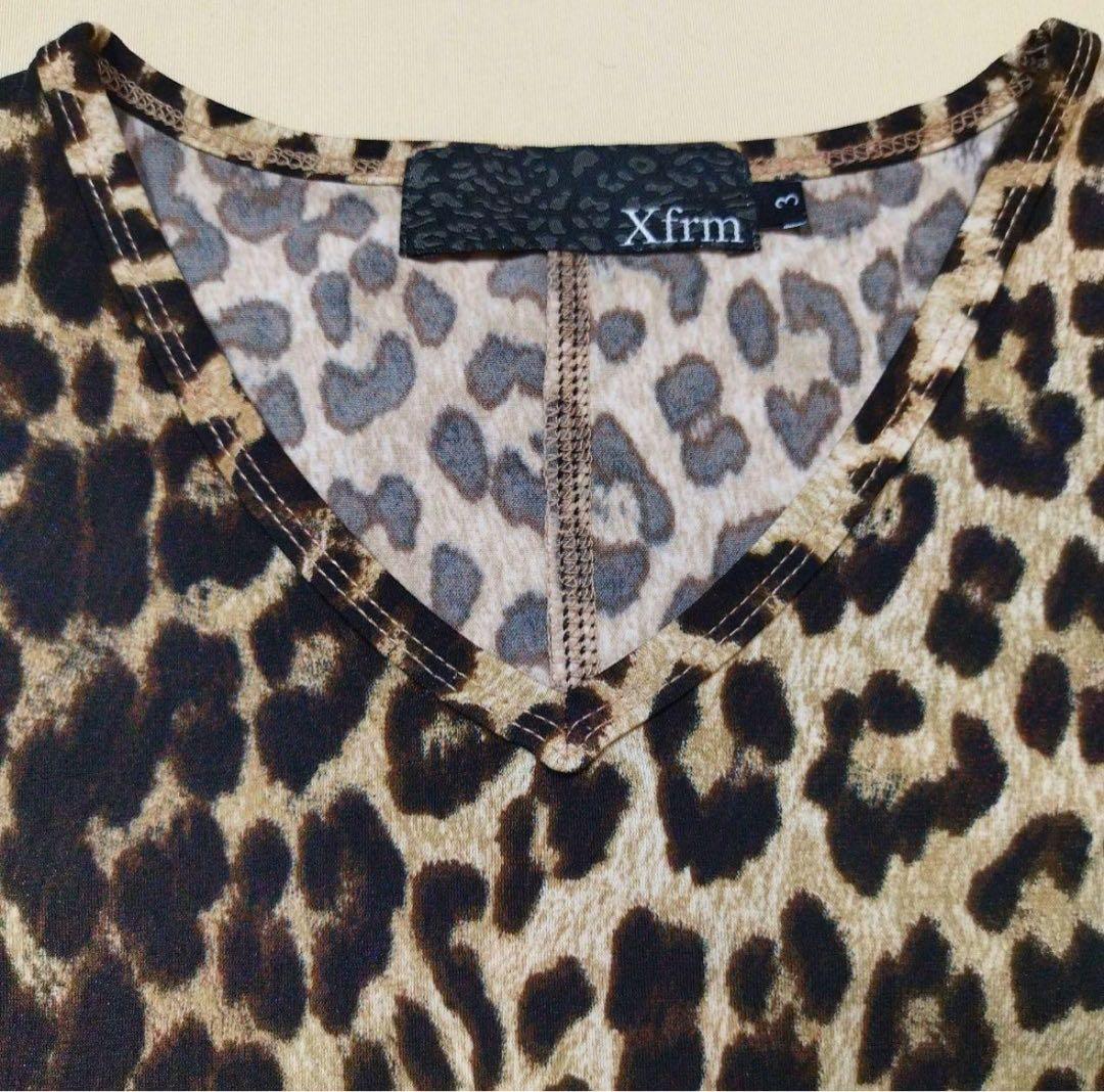 田*た様 Xfrm トランスフォーム 豹柄 レオパード お兄系 Vネック Tシャ