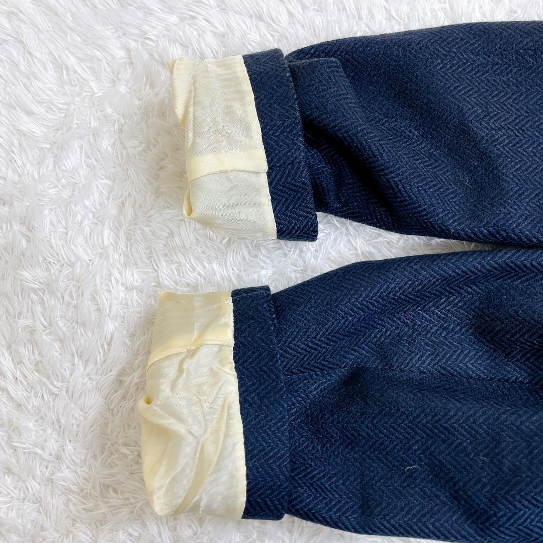 DAKS カシミヤ100％ ツイード ジャケット ヘリンボーン ネイビー 英国風