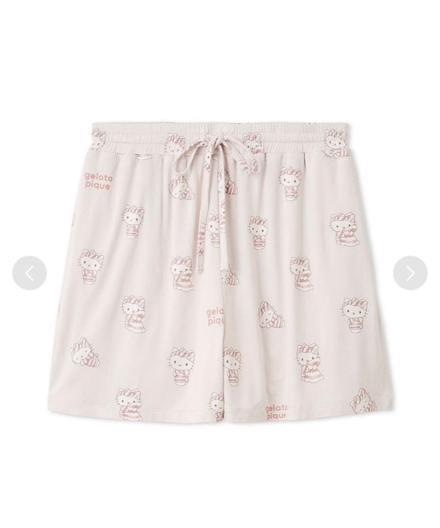 gelato pique ワンポイントTシャツ　総柄ショートパンツ　セット