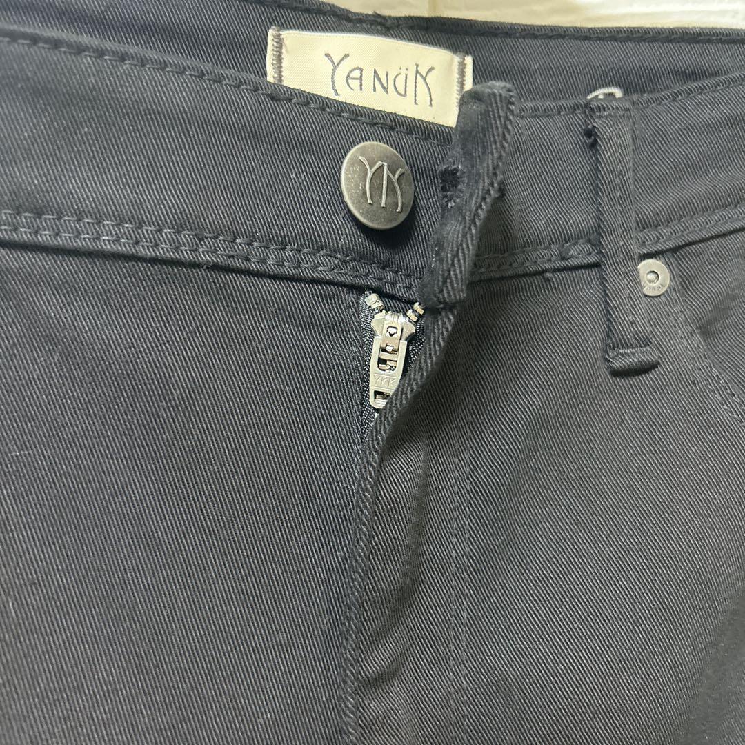 美品 ヤヌーク パトリシア スキニー デニム ストレッチ 25 ブラック