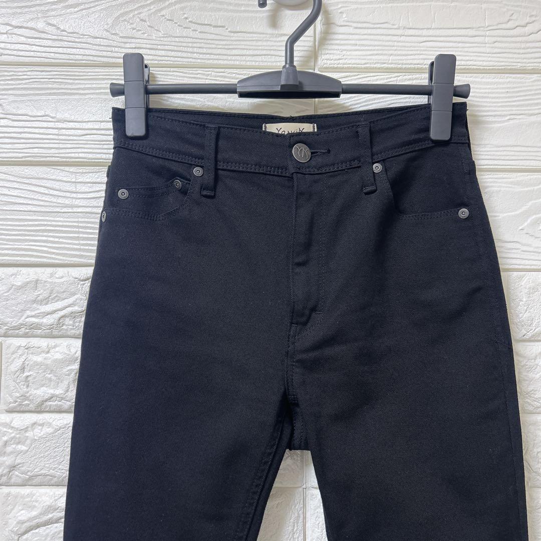 美品 ヤヌーク パトリシア スキニー デニム ストレッチ 25 ブラック