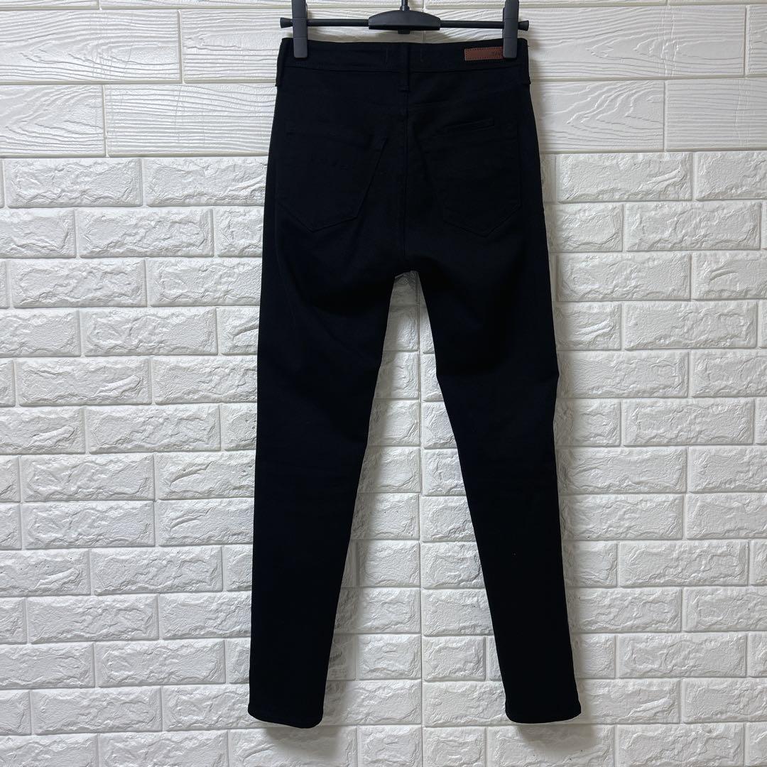 美品 ヤヌーク パトリシア スキニー デニム ストレッチ 25 ブラック