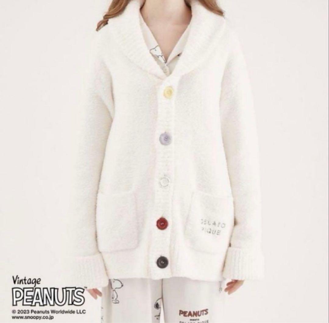 美品 gelato pique PEANUTS コラボオールスターズカーディガン