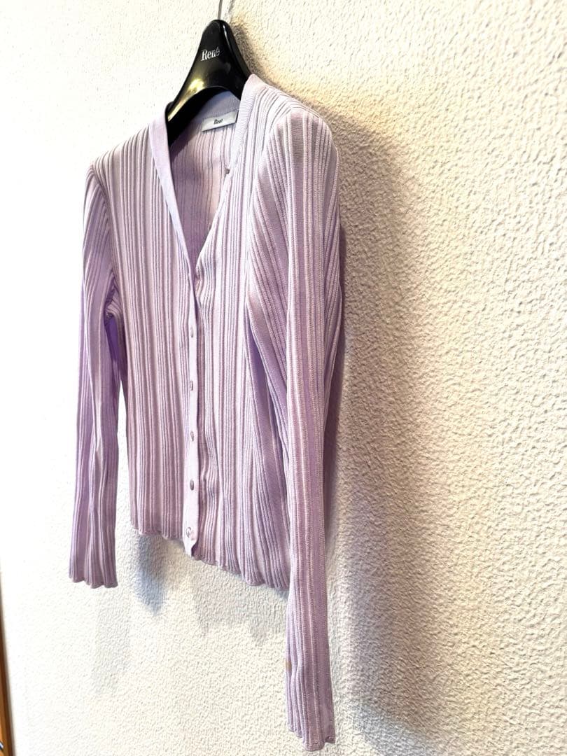 【Rene】ルネ　ニットカーディガン ラベンダー　36size 美品