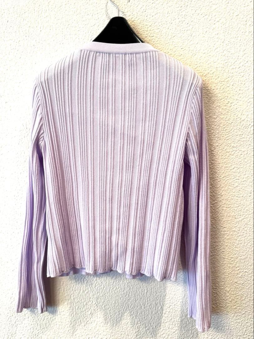 【Rene】ルネ　ニットカーディガン ラベンダー　36size 美品