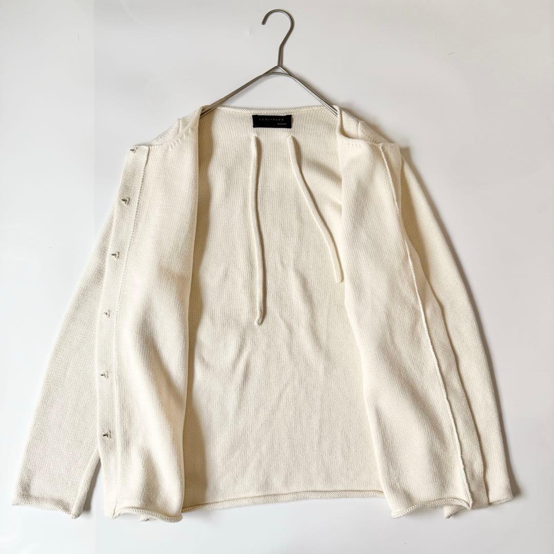 美品　YURIPARK ユリパーク　コットンカーディガン　イタリア製