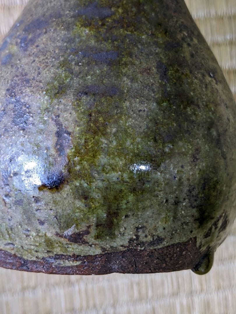 ♦明治時代 瓢形瓶 花器 一輪挿し 常滑焼 アンティーク 骨董品 コレクション