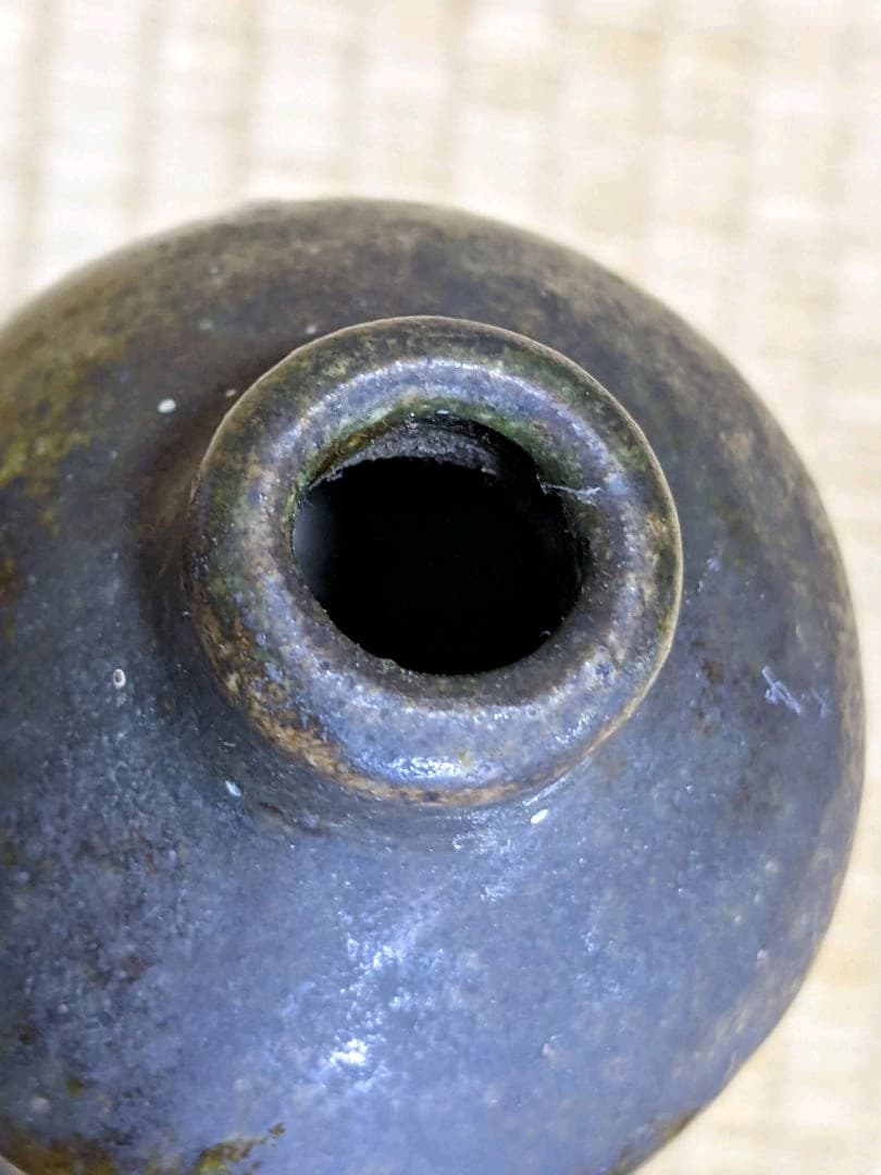 ♦明治時代 瓢形瓶 花器 一輪挿し 常滑焼 アンティーク 骨董品 コレクション