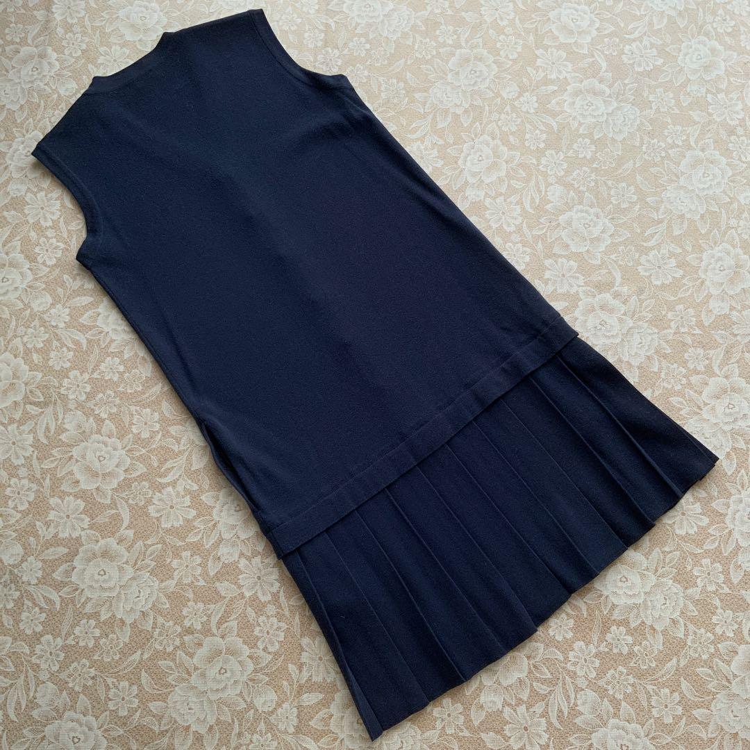 FOYEY BOUTIQUE フォクシー　春物　ニットワンピース38ネイビー