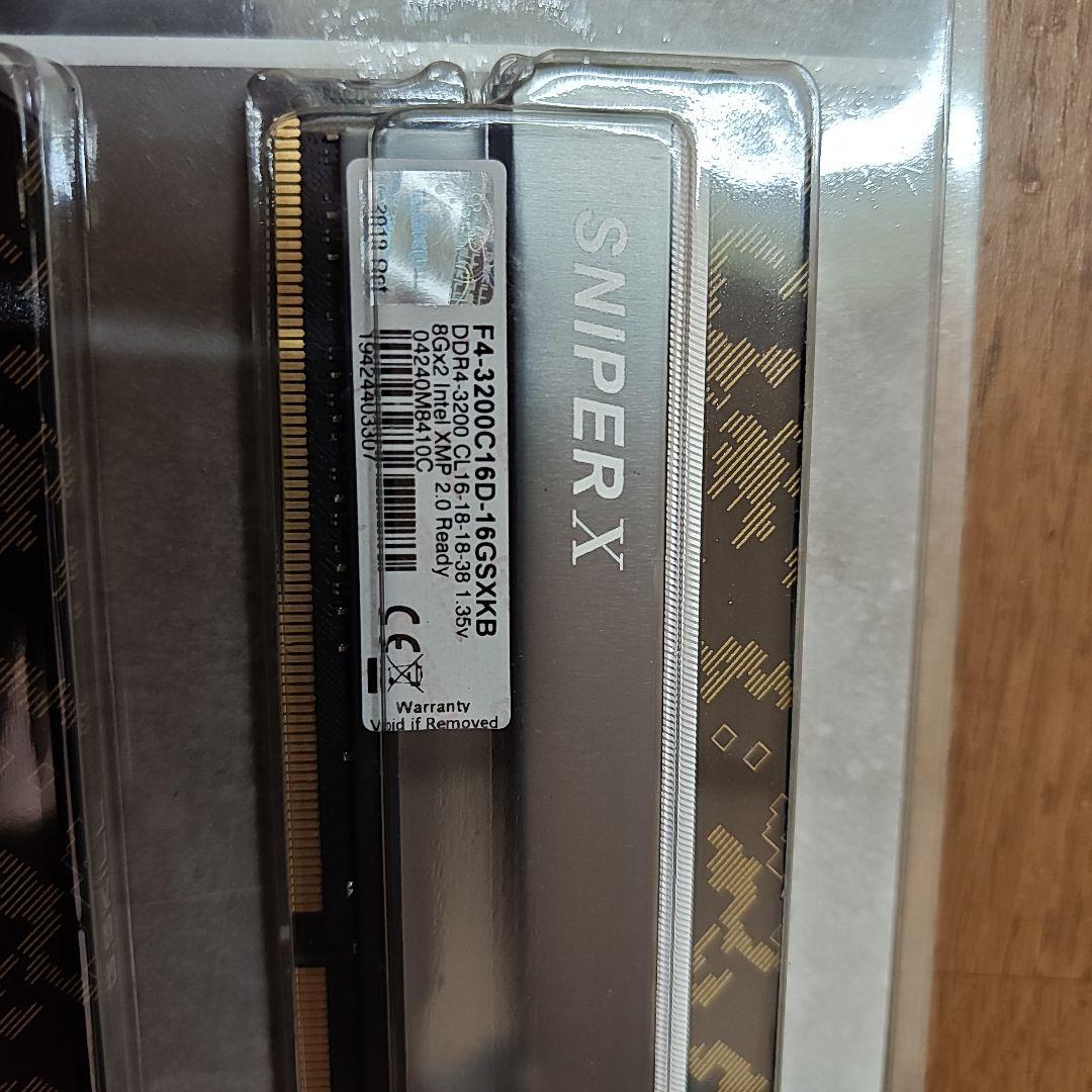 メモリー G.Skill SNIPER X 16GB (2x8GB) DDR4