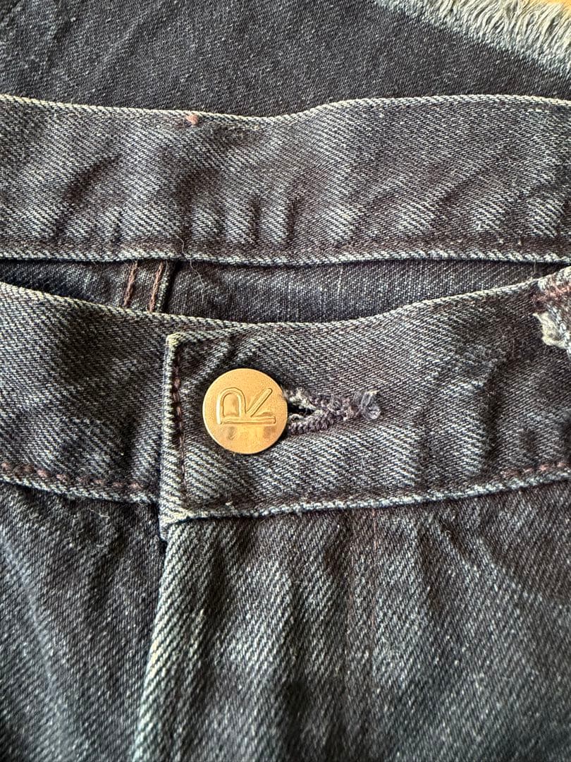 45R 再びおこめ納戸納戸フロントリバー　デニム　パンツ　¥38,500 34