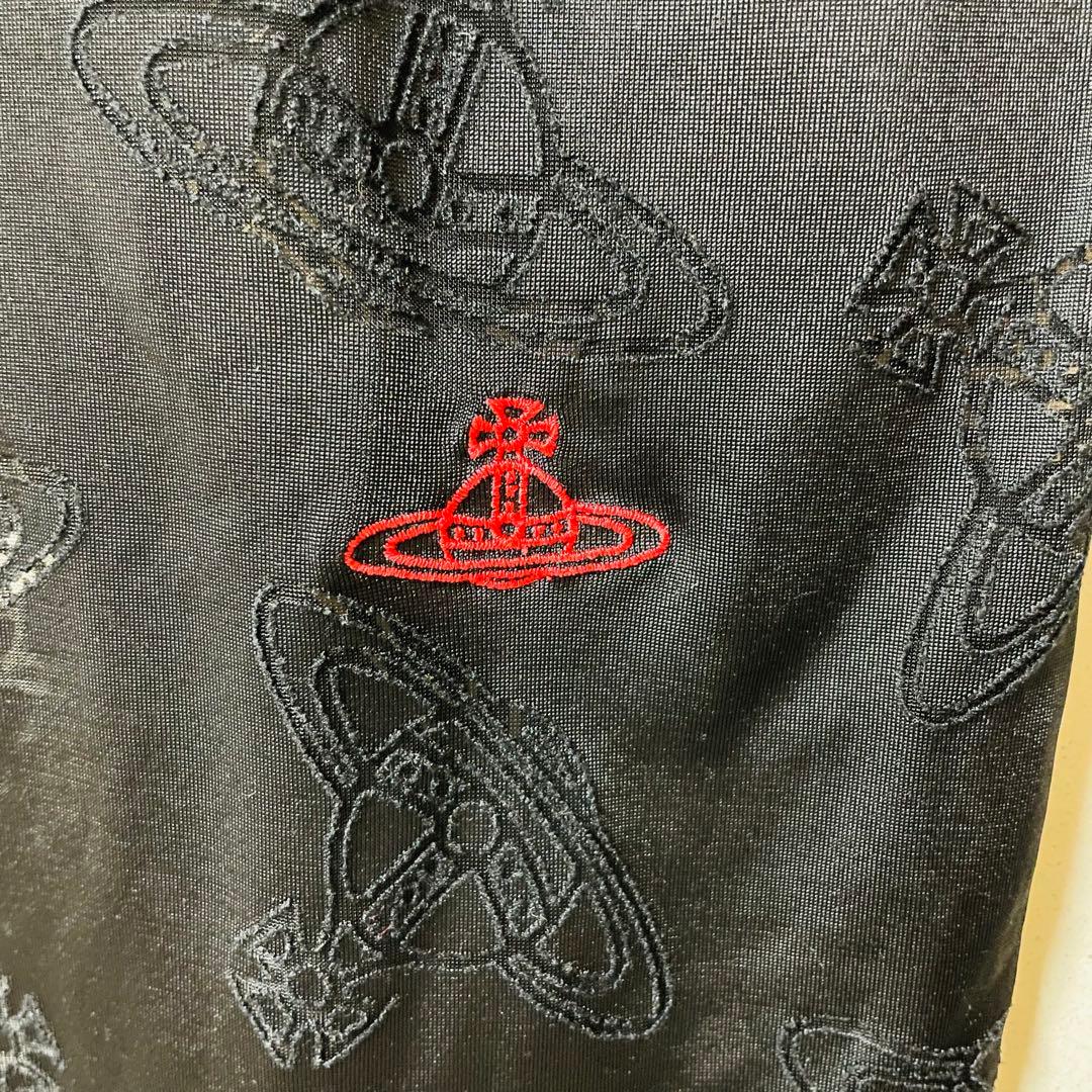 激レア✨ヴィヴィアンウエストウッド オーブ柄 刺繍 スカーフ ストール ブラック