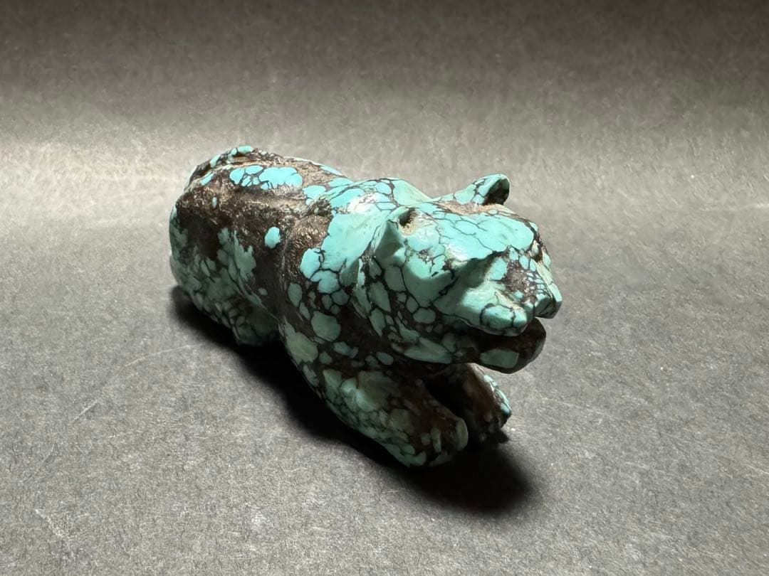 八*鳥様 ターコイズ 虎？猫？ 54.5g / 不用品 現状渡し
