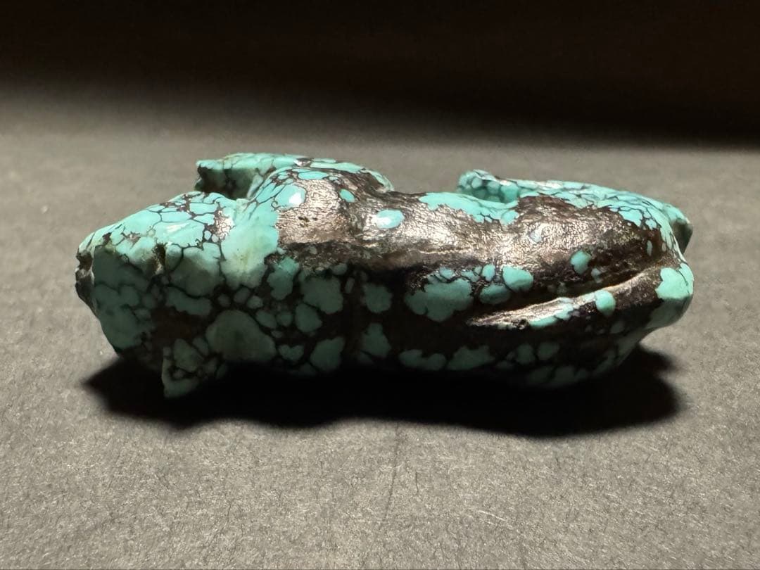 八*鳥様 ターコイズ 虎？猫？ 54.5g / 不用品 現状渡し