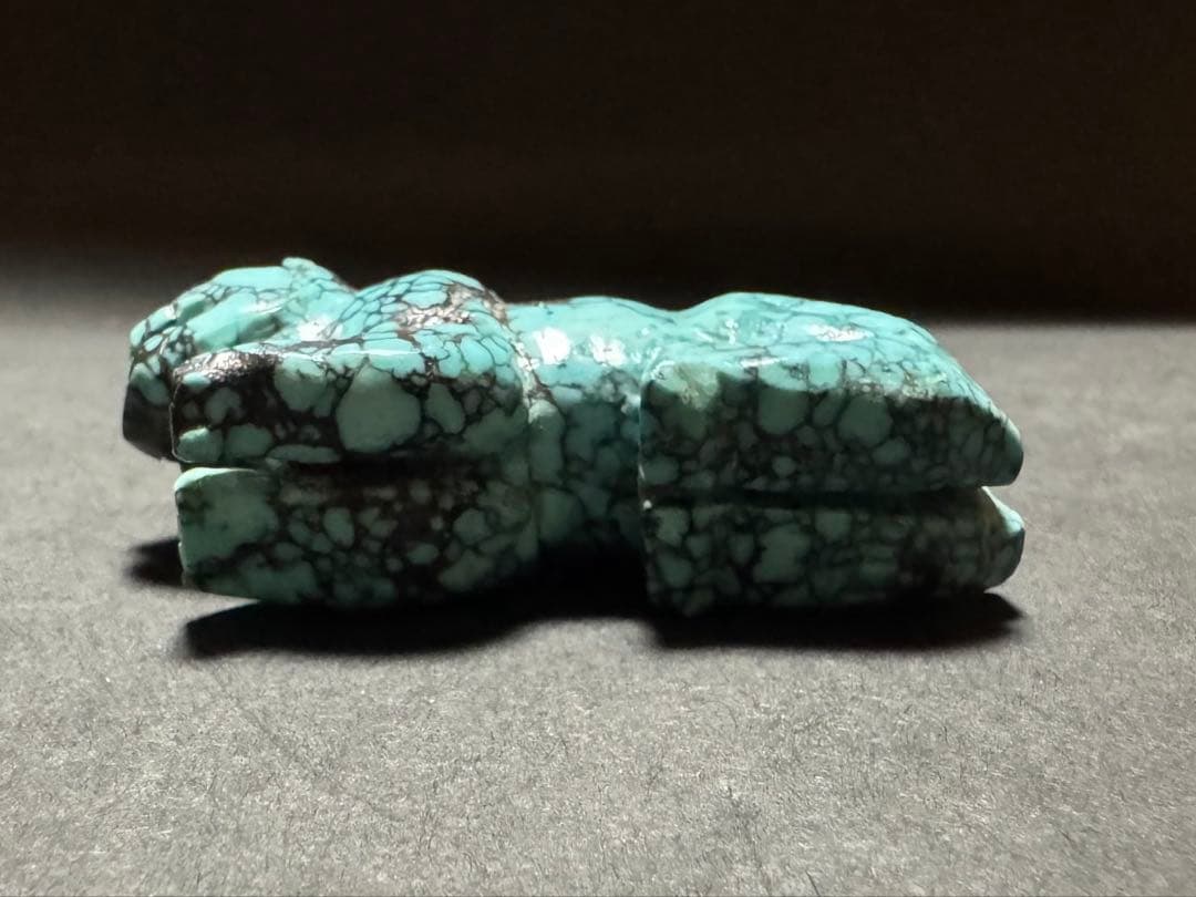 八*鳥様 ターコイズ 虎？猫？ 54.5g / 不用品 現状渡し