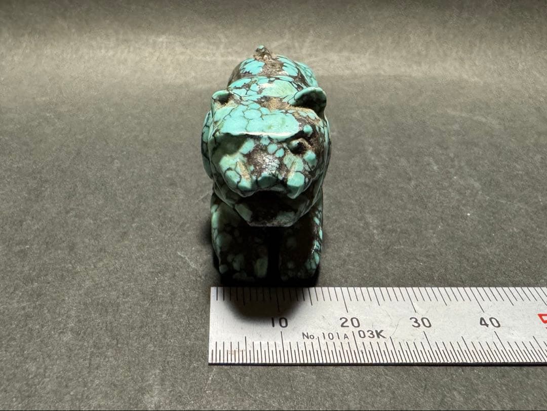 八*鳥様 ターコイズ 虎？猫？ 54.5g / 不用品 現状渡し