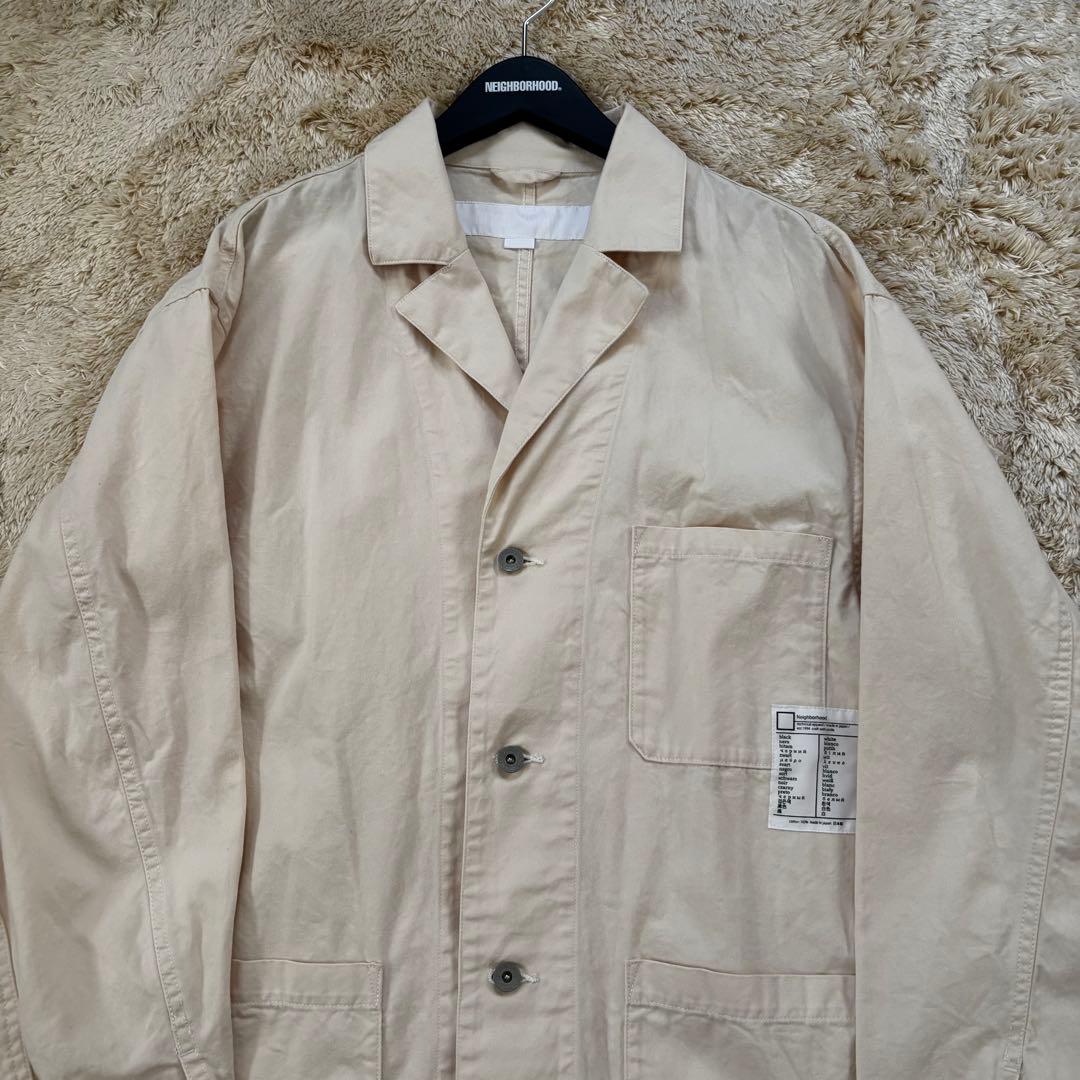 【美品】NEIGHBORHOOD BW . SHOP COAT ホワイト M