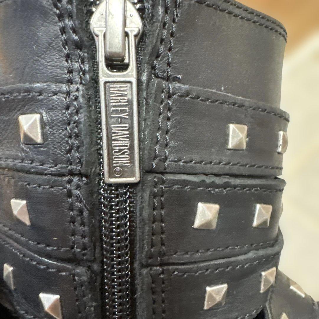 Harley Davidson スタッズ付きブーツ ブラック