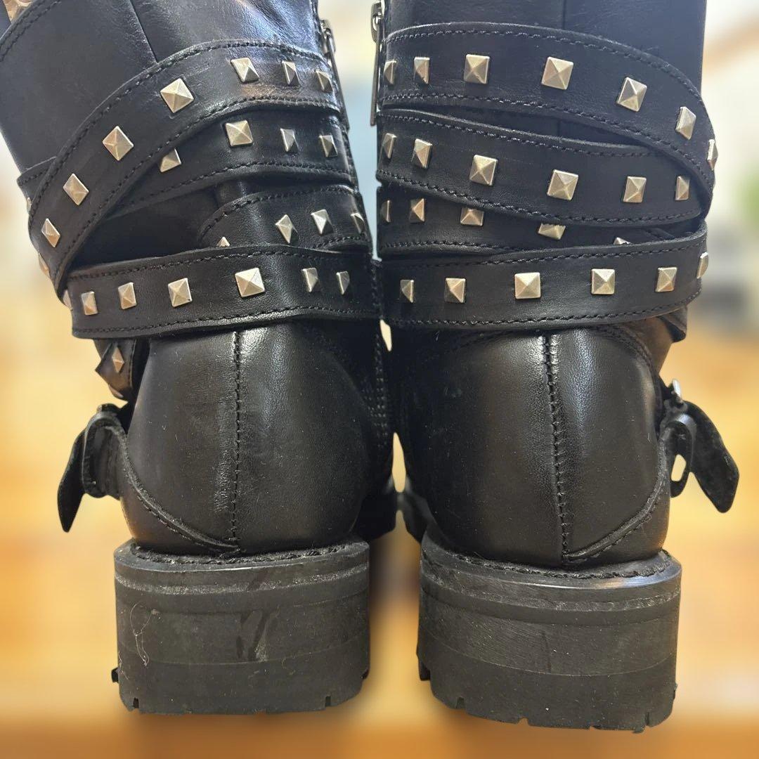 Harley Davidson スタッズ付きブーツ ブラック