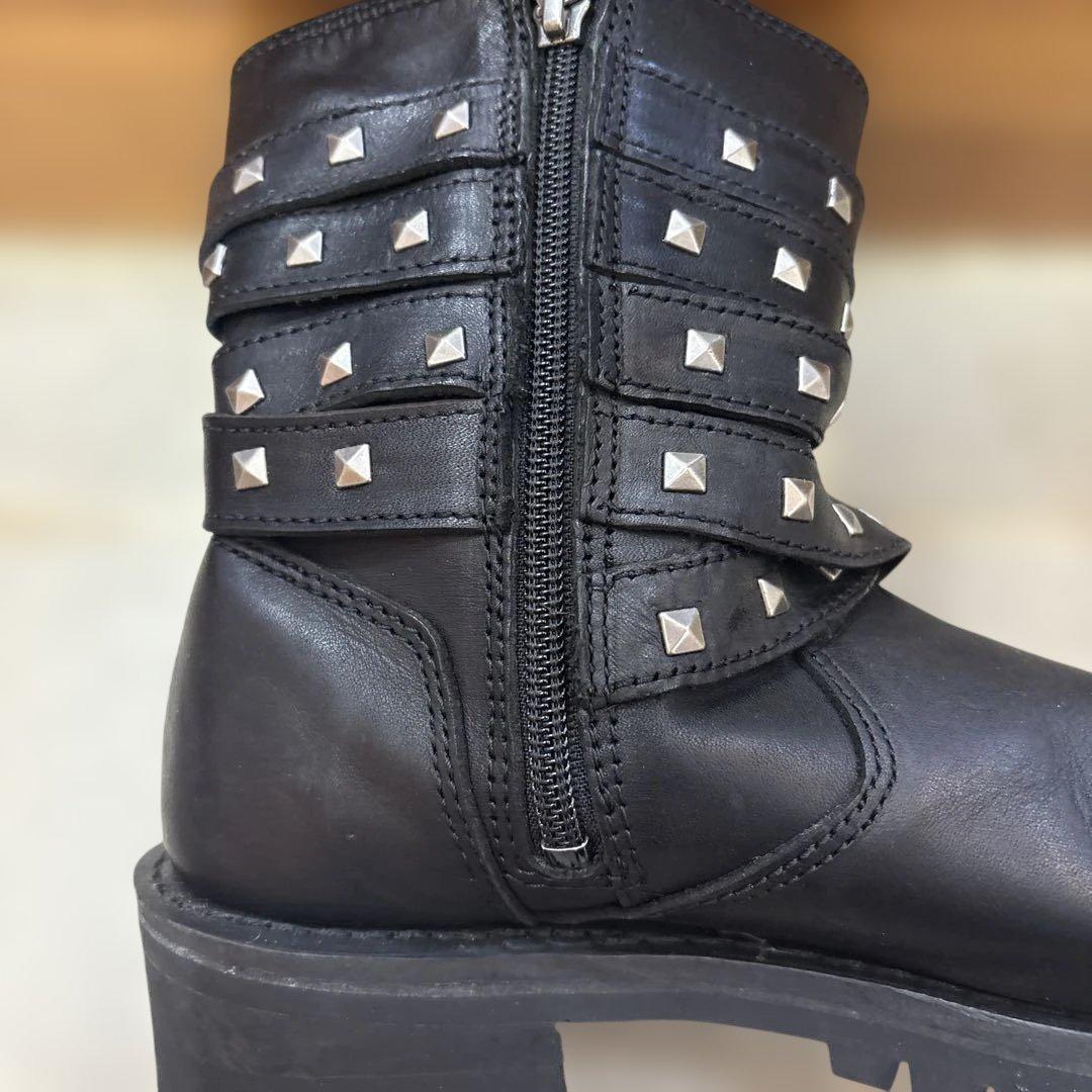 Harley Davidson スタッズ付きブーツ ブラック