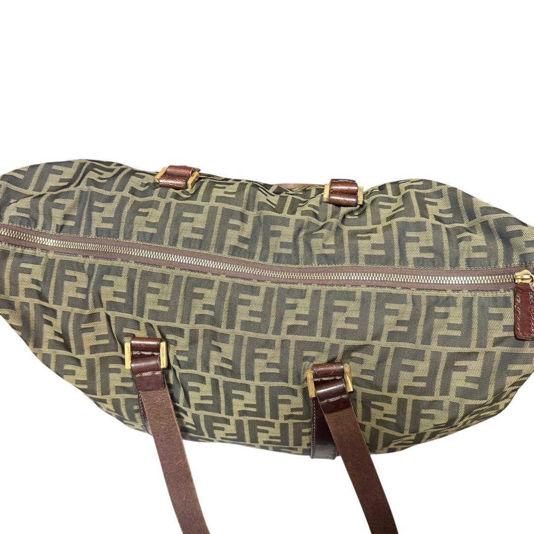 フェンディ FENDI ズッカ ボストンバッグ ナイロンキャンバス イタリア製