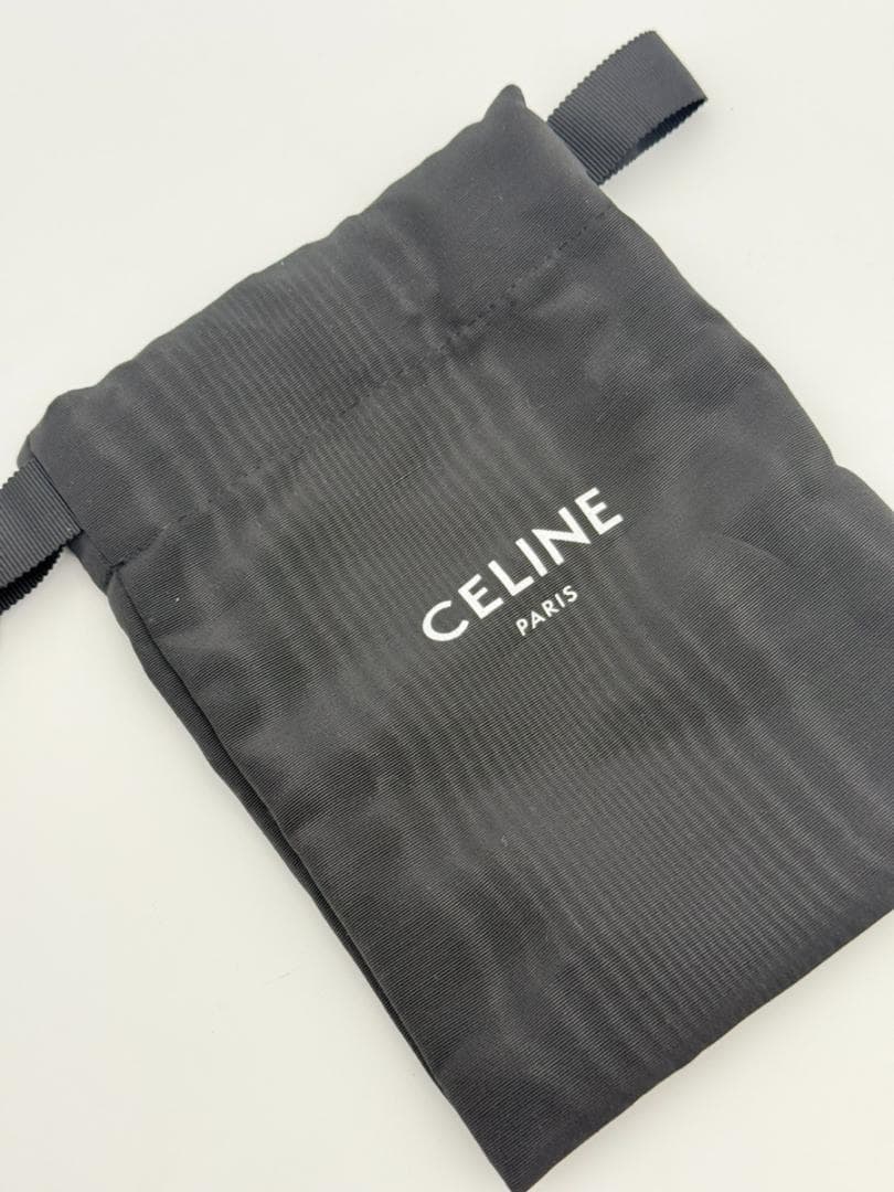 極美品 付属品完備 CELINE トリオンフ 三つ折り財布 ブルー 水色