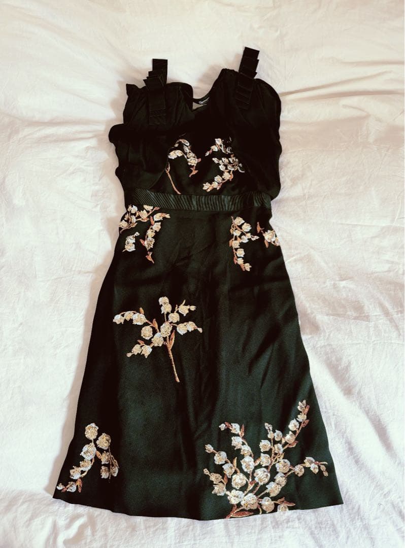 希少／入手困難　miumiu fw2011 フラワースパンコールドレス