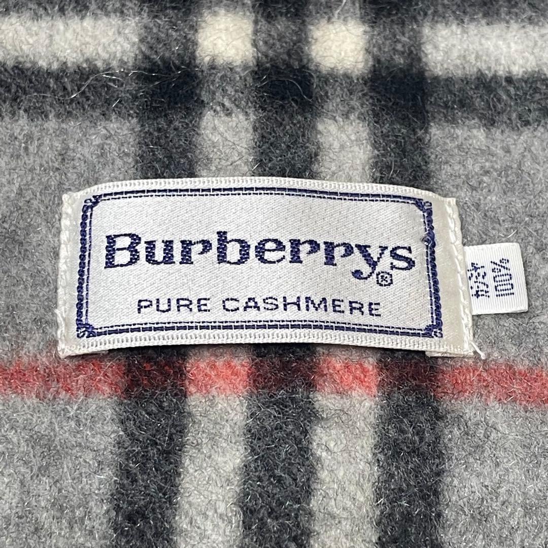 美品　Burberrys バーバリーズ カシミヤ ノバチェックマフラー　グレー
