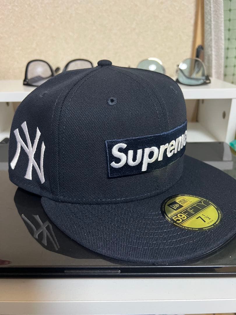 supreme×newera 24ss Box Logo ネイビー 71/2