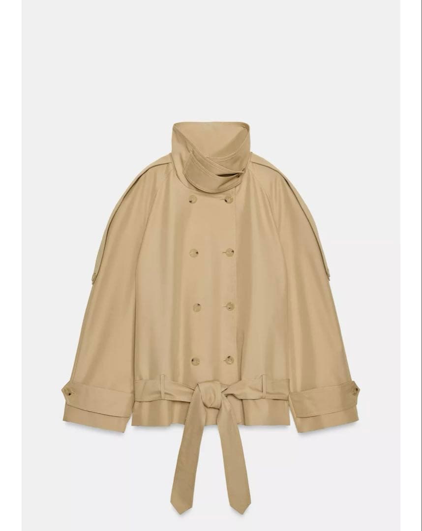 ショート丈ハイネックトレンチコート　Zara
